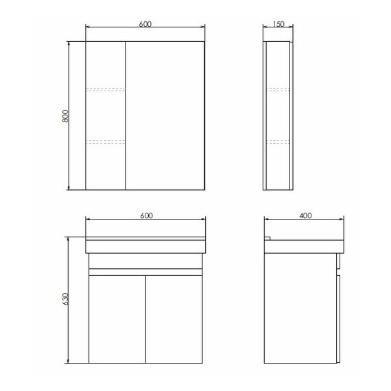 ЗЕРКАЛО-ШКАФ COMFORTY ТРОМСЕ-60 ДУБ СОНОМА