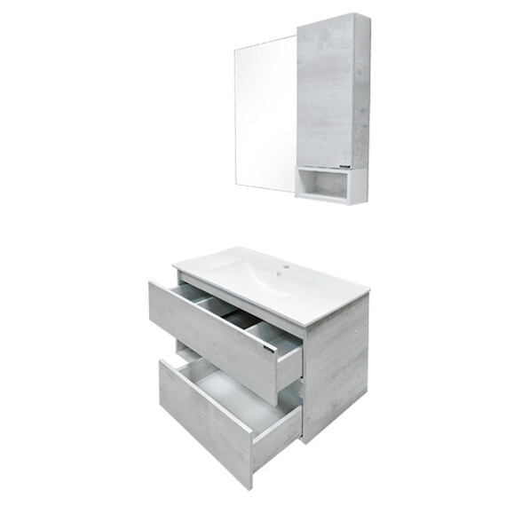 ТУМБА-УМЫВАЛЬНИК COMFORTY ТУРИН-90 ДУБ БЕЛЫЙ С РАКОВИНОЙ COMFORTY 90E