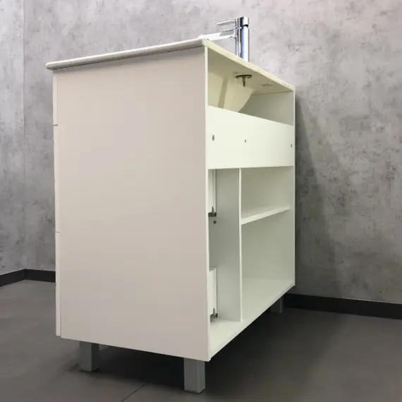 ТУМБА-УМЫВАЛЬНИК COMFORTY МОДЕНА М-90 БЕЛАЯ МАТОВАЯ  С РАКОВИНОЙ QUADRO 90