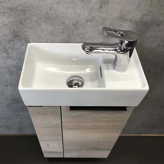 ТУМБА-УМЫВАЛЬНИК COMFORTY АСТИ-40 ДУБ ДЫМЧАТЫЙ С РАКОВИНОЙ CREA 40, P-UM-CRE40/1