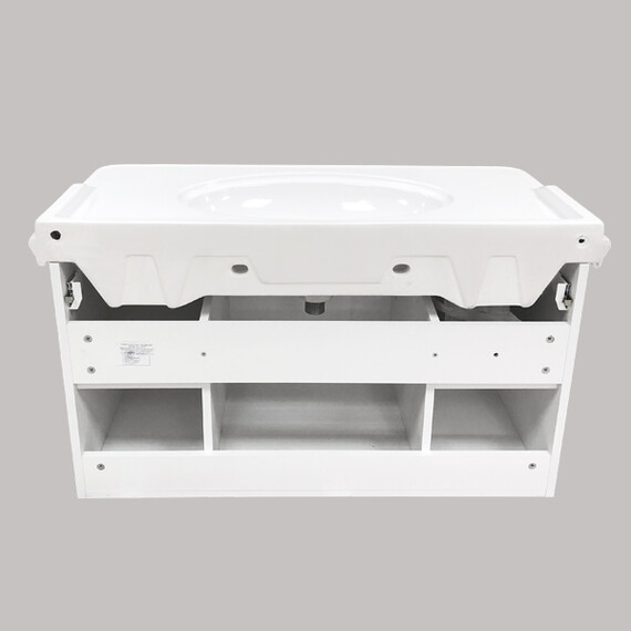 ТУМБА-УМЫВАЛЬНИК COMFORTY ПАЛИНИ-100 БЕЛЫЙ ГЛЯНЕЦ С РАКОВИНОЙ 50110 