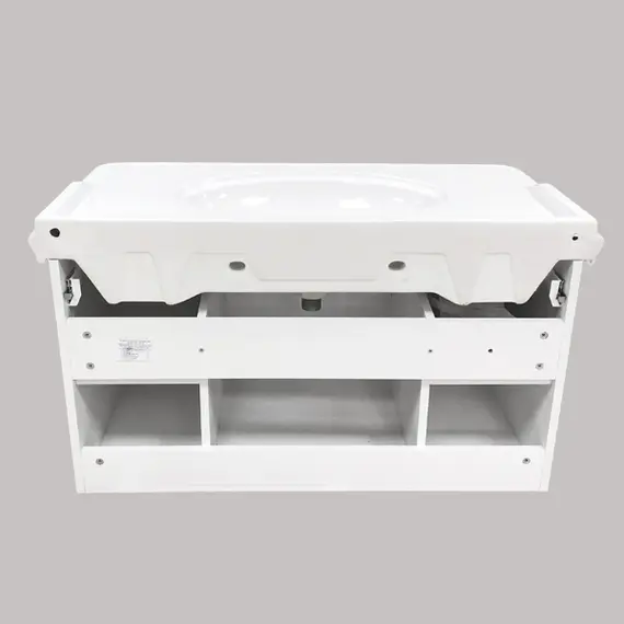 ТУМБА-УМЫВАЛЬНИК COMFORTY ПАЛИНИ-100 БЕЛЫЙ ГЛЯНЕЦ С РАКОВИНОЙ 50110 