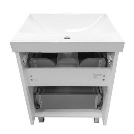 ТУМБА-УМЫВАЛЬНИК COMFORTY ДУБЛИН-60 БЕЛЫЙ ГЛЯНЕЦ С РАКОВИНОЙ COMFORTY 8056