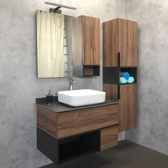 ШКАФ-КОЛОННА COMFORTY ШТУТГАРТ-40 ДУБ ТЁМНО-КОРИЧНЕВЫЙ