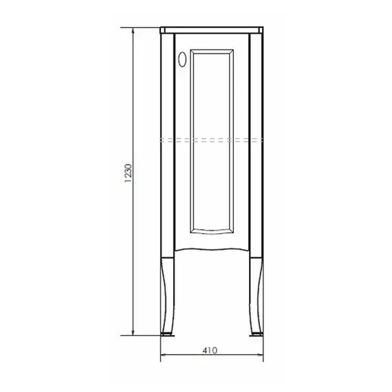 ПОЛУКОЛОННА COMFORTY ПАВИЯ-40 БЕЛЫЙ ГЛЯНЕЦ