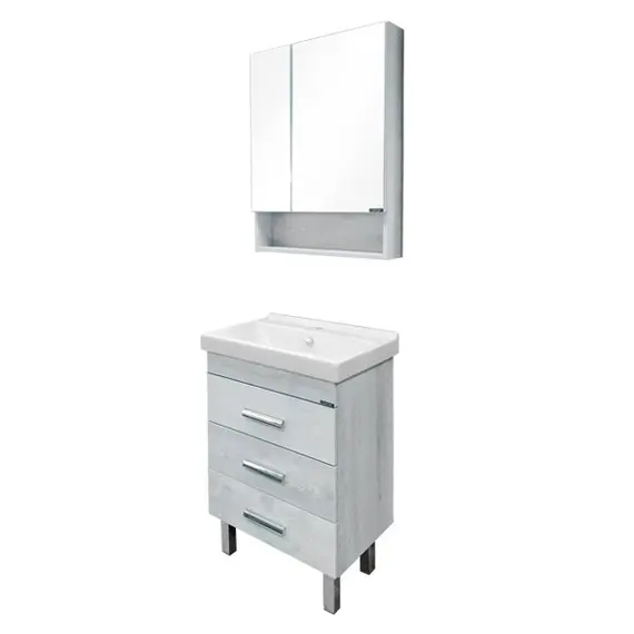 ТУМБА-УМЫВАЛЬНИК COMFORTY НИКОСИЯ-60Н ДУБ БЕЛЫЙ С РАКОВИНОЙ FEST 60 F01