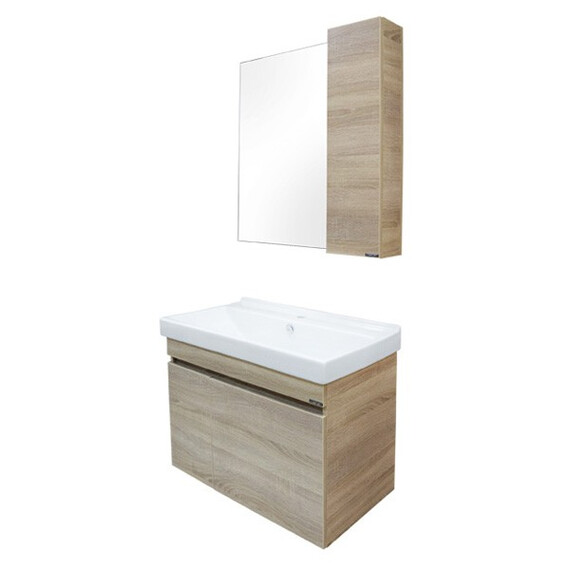 ТУМБА-УМЫВАЛЬНИК COMFORTY ТРОМСЕ-80 ДУБ СОНОМА С РАКОВИНОЙ FEST 80 F01