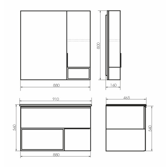 ТУМБА-УМЫВАЛЬНИК COMFORTY ФРАНКФУРТ-90 ДУБ ШОКОЛАДНО-КОРИЧНЕВЫЙ С РАКОВИНОЙ  COMFORTY 90E ЧЕРНАЯ МАТОВАЯ