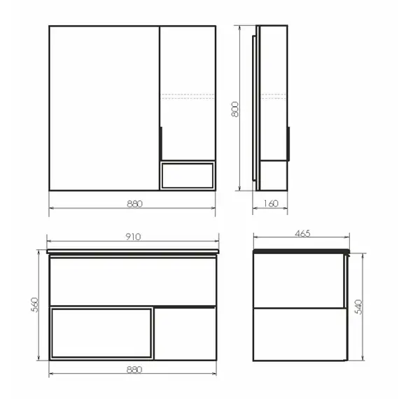 ТУМБА-УМЫВАЛЬНИК COMFORTY ФРАНКФУРТ-90 ДУБ ШОКОЛАДНО-КОРИЧНЕВЫЙ С РАКОВИНОЙ  COMFORTY 90E ЧЕРНАЯ МАТОВАЯ