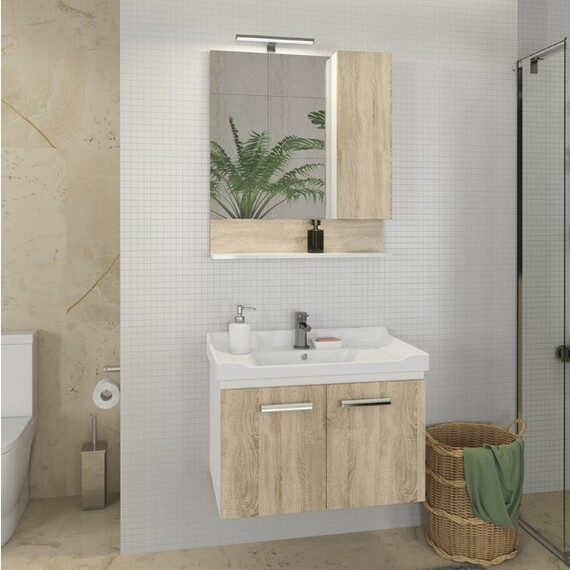 ТУМБА-УМЫВАЛЬНИК COMFORTY РИГА-70 ДУБ СОНОМА С РАКОВИНОЙ COMFORTY 9335-70