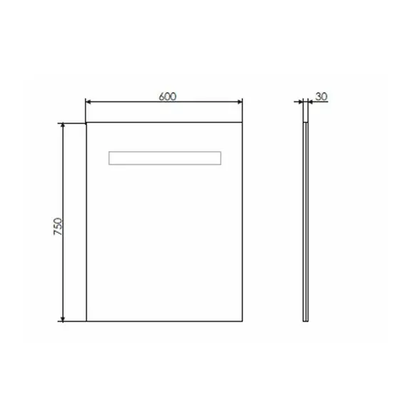 ЗЕРКАЛО COMFORTY ВИОЛА-60 СВЕТОДИОДНАЯ ЛЕНТА, СЕНСОР 600*750 00004140517CF