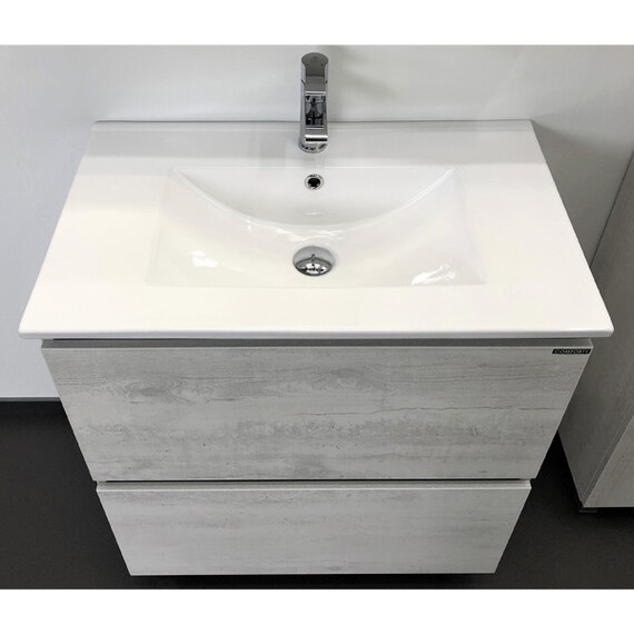 ТУМБА-УМЫВАЛЬНИК COMFORTY ВЕРОНА-75 ДУБ БЕЛЫЙ С РАКОВИНОЙ COMFORTY 75Е