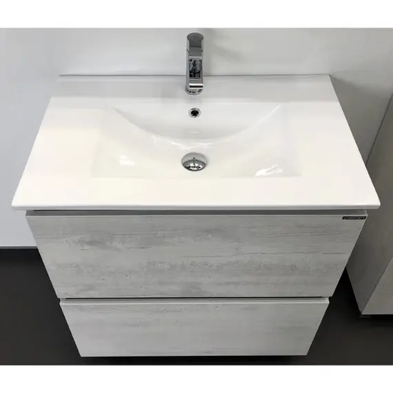 ТУМБА-УМЫВАЛЬНИК COMFORTY ВЕРОНА-75 ДУБ БЕЛЫЙ С РАКОВИНОЙ COMFORTY 75Е