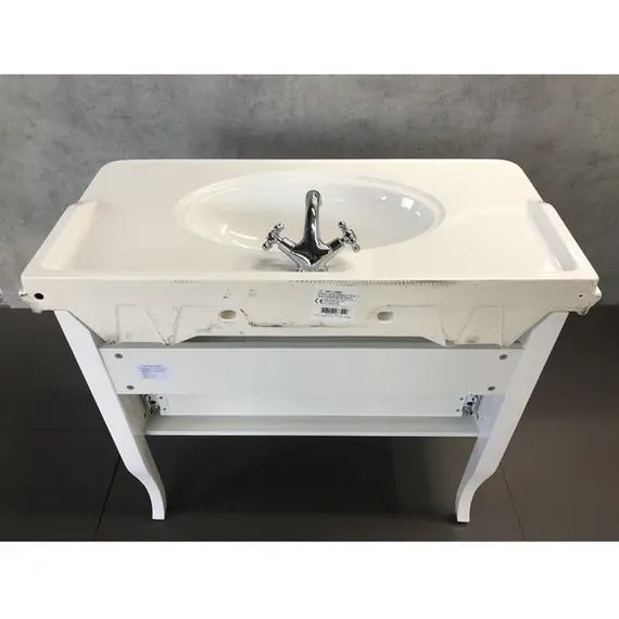 ТУМБА-УМЫВАЛЬНИК COMFORTY ПАВИЯ-100 БЕЛЫЙ ГЛЯНЕЦ С РАКОВИНОЙ 50110 