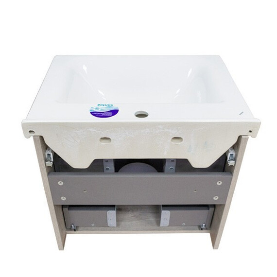 ТУМБА-УМЫВАЛЬНИК COMFORTY ПАРМА-60 ДУБ ДЫМЧАТЫЙ С РАКОВИНОЙ МИРАНДА 60