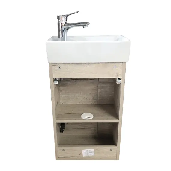 ТУМБА-УМЫВАЛЬНИК COMFORTY АСТИ-40 ДУБ ДЫМЧАТЫЙ С РАКОВИНОЙ CREA 40, P-UM-CRE40/1