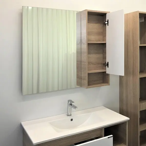 ЗЕРКАЛО-ШКАФ COMFORTY ГАМБУРГ-90 ДУБ СОНОМА