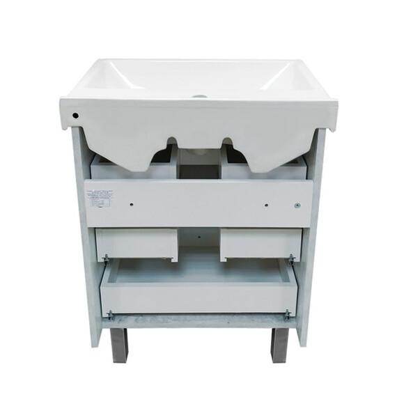 ТУМБА-УМЫВАЛЬНИК COMFORTY НИКОСИЯ-60Н ДУБ БЕЛЫЙ С РАКОВИНОЙ FEST 60 F01