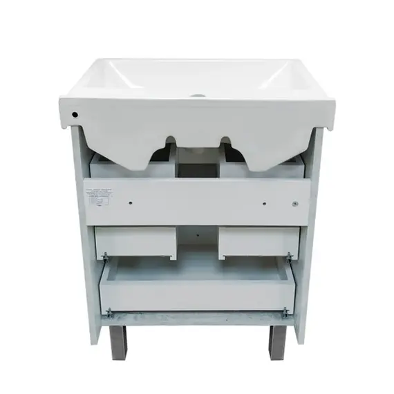 ТУМБА-УМЫВАЛЬНИК COMFORTY НИКОСИЯ-60Н ДУБ БЕЛЫЙ С РАКОВИНОЙ FEST 60 F01