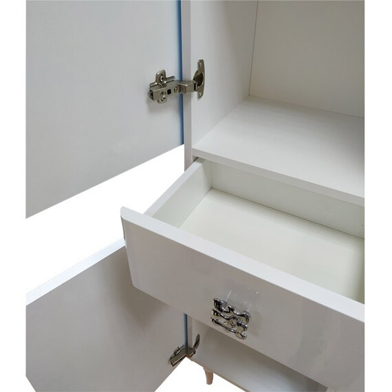 ШКАФ-КОЛОННА COMFORTY МОНАКО-40 ЛЕВАЯ БЕЛЫЙ ГЛЯНЕЦ