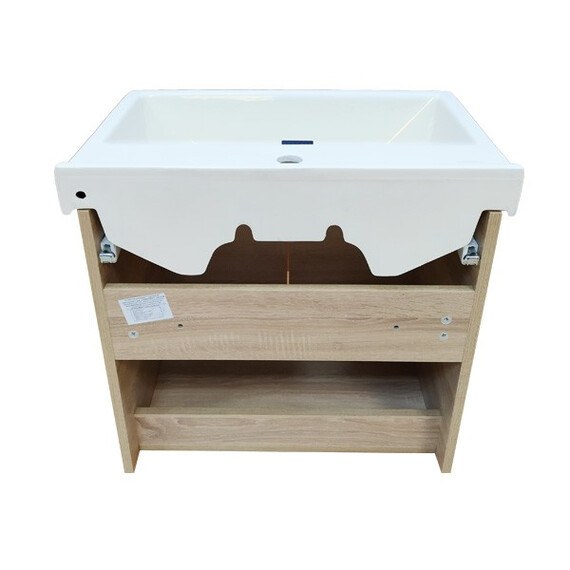 ТУМБА-УМЫВАЛЬНИК COMFORTY ТРОМСЕ-60 ДУБ СОНОМА С РАКОВИНОЙ FEST 60 F01