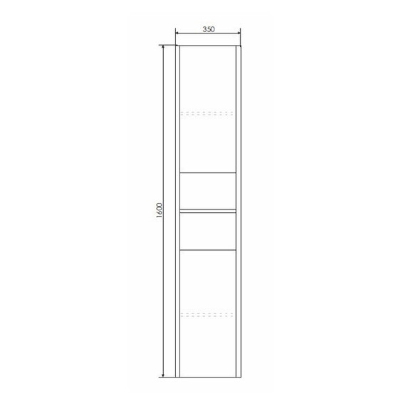 ШКАФ-КОЛОННА COMFORTY ЖЕНЕВА-35 ДУБ БЕЛЫЙ