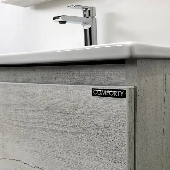 ТУМБА-УМЫВАЛЬНИК COMFORTY ВЕРОНА-75 ДУБ БЕЛЫЙ С РАКОВИНОЙ COMFORTY 75Е