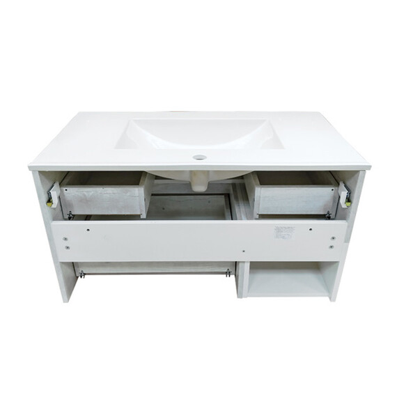 ТУМБА-УМЫВАЛЬНИК COMFORTY ТУРИН-90 ДУБ БЕЛЫЙ С РАКОВИНОЙ COMFORTY 90E