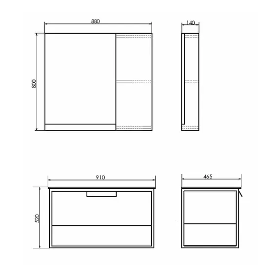 ТУМБА-УМЫВАЛЬНИК COMFORTY БОНН-90 ДУБ ТЕМНЫЙ С  РАКОВИНОЙ QUADRO 90