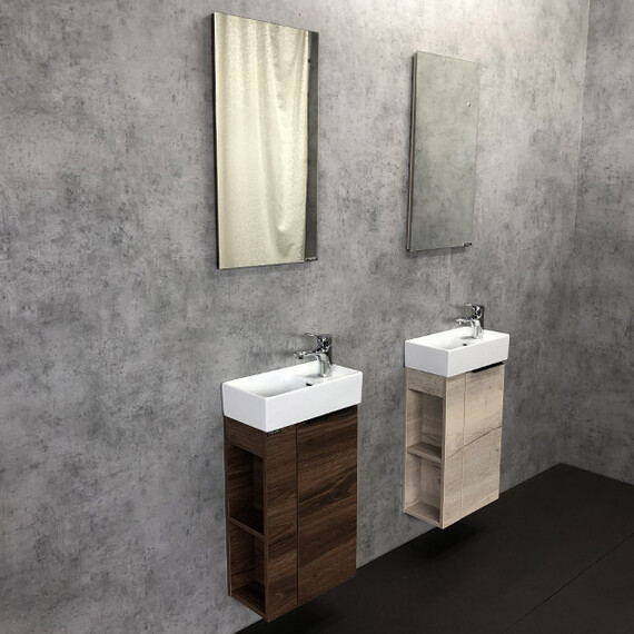 ТУМБА-УМЫВАЛЬНИК COMFORTY МАТЭ-40 ДУБ ТЁМНО-КОРИЧНЕВЫЙ С РАКОВИНОЙ CREA 40, P-UM-CRE40/1