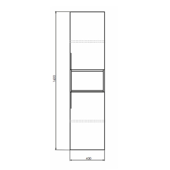 ШКАФ-КОЛОННА COMFORTY ШТУТГАРТ-40 ДУБ ТЁМНО-КОРИЧНЕВЫЙ
