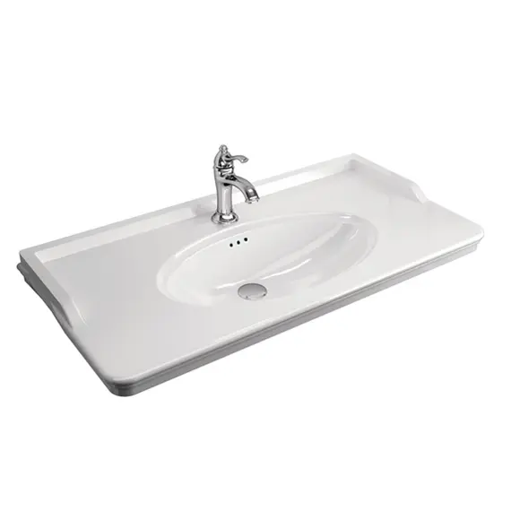 ТУМБА-УМЫВАЛЬНИК COMFORTY НЕАПОЛЬ-100 БЕЛЫЙ ГЛЯНЕЦ С РАКОВИНОЙ 50110 