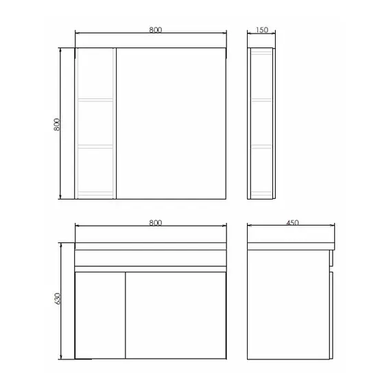 ТУМБА-УМЫВАЛЬНИК COMFORTY ТРОМСЕ-80 ДУБ СОНОМА С РАКОВИНОЙ FEST 80 F01