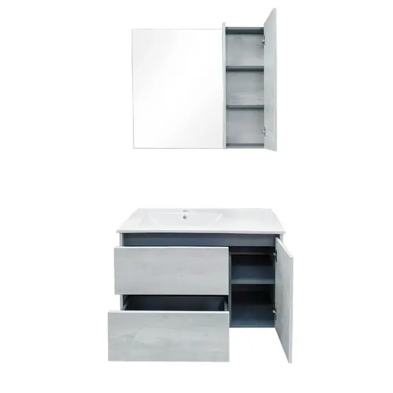 ТУМБА-УМЫВАЛЬНИК COMFORTY ВЕРОНА-75 ДУБ БЕЛЫЙ С РАКОВИНОЙ COMFORTY 75Е