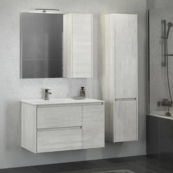 ШКАФ-КОЛОННА COMFORTY БРЕМЕН-35 ДУБ БЕЛЫЙ