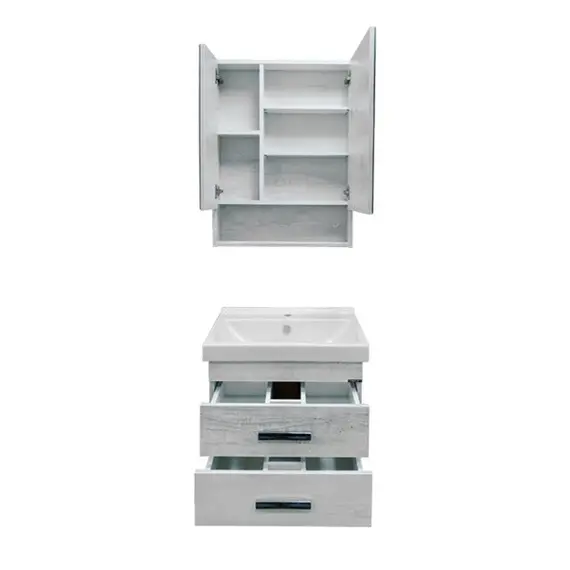 ТУМБА-УМЫВАЛЬНИК COMFORTY НИКОСИЯ-60П  ДУБ БЕЛЫЙ С РАКОВИНОЙ FEST 60 F01