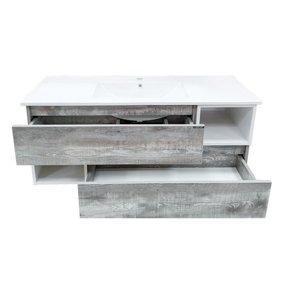 ТУМБА-УМЫВАЛЬНИК COMFORTY ТУРИН-120 ДУБ БЕЖЕВЫЙ С РАКОВИНОЙ COMFORTY 9120E