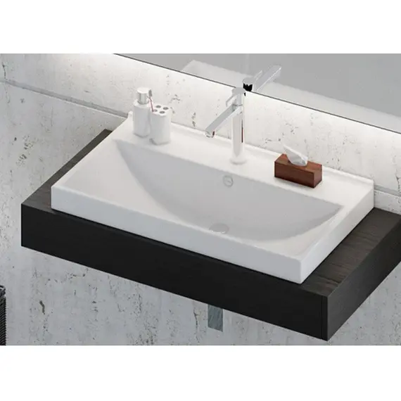 ТУМБА-УМЫВАЛЬНИК COMFORTY НИКОСИЯ-80Н ДУБ БЕЛЫЙ С РАКОВИНОЙ FEST 80 F01