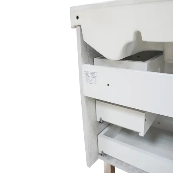 ТУМБА-УМЫВАЛЬНИК COMFORTY НИКОСИЯ-60Н ДУБ БЕЛЫЙ С РАКОВИНОЙ FEST 60 F01