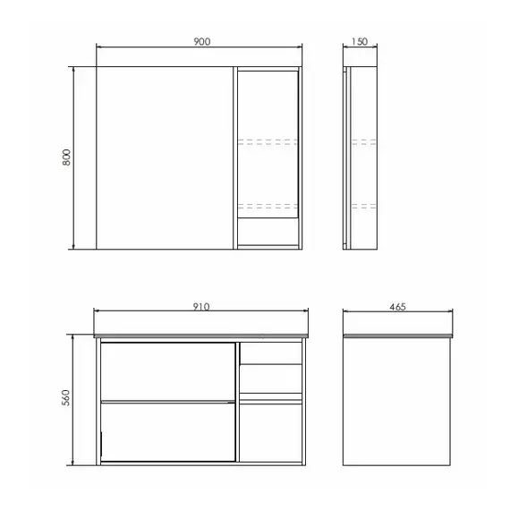 ЗЕРКАЛО-ШКАФ COMFORTY ГАМБУРГ-90 ДУБ СОНОМА