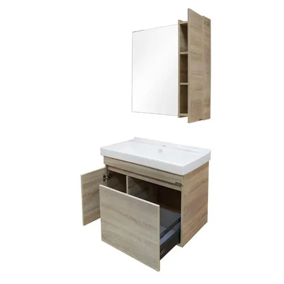 ТУМБА-УМЫВАЛЬНИК COMFORTY ТРОМСЕ-80 ДУБ СОНОМА С РАКОВИНОЙ FEST 80 F01