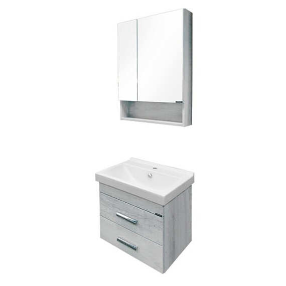 ТУМБА-УМЫВАЛЬНИК COMFORTY НИКОСИЯ-60П  ДУБ БЕЛЫЙ С РАКОВИНОЙ FEST 60 F01