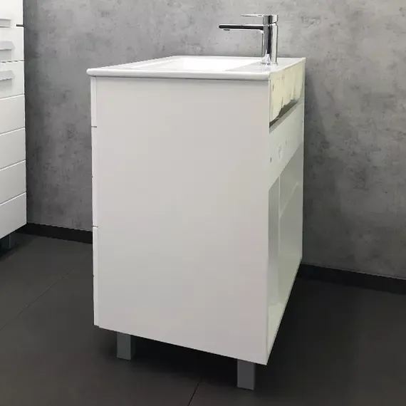 ТУМБА-УМЫВАЛЬНИК COMFORTY МОДЕНА М-75 БЕЛАЯ МАТОВАЯ С РАКОВИНОЙ QUADRO 75