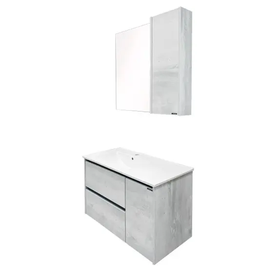 ТУМБА-УМЫВАЛЬНИК COMFORTY БРЕМЕН-90 ДУБ БЕЛЫЙ С РАКОВИНОЙ COMFORTY 9090EL