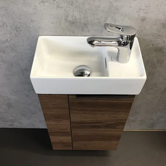 ТУМБА-УМЫВАЛЬНИК COMFORTY МАТЭ-40 ДУБ ТЁМНО-КОРИЧНЕВЫЙ С РАКОВИНОЙ CREA 40, P-UM-CRE40/1