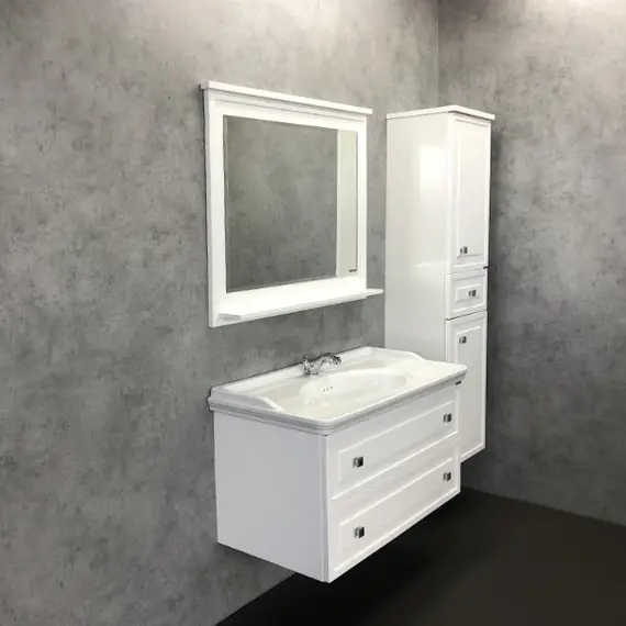 ЗЕРКАЛО COMFORTY ФЕРРАРА-100 БЕЛЫЙ ГЛЯНЕЦ