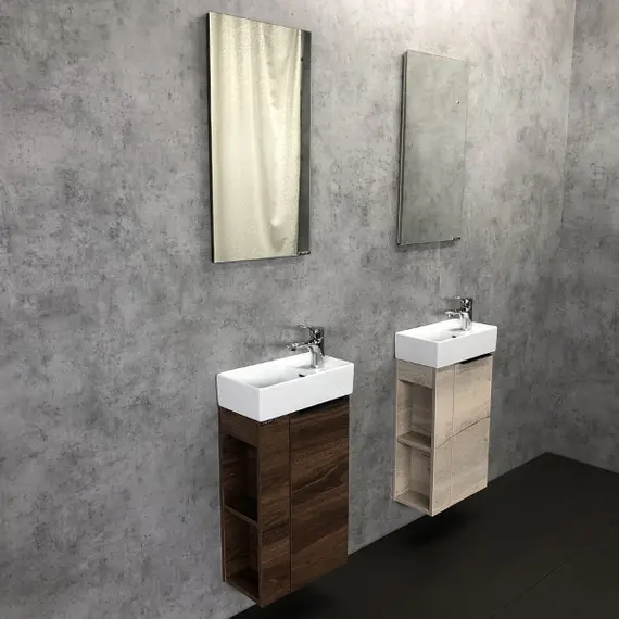 ТУМБА-УМЫВАЛЬНИК COMFORTY МАТЭ-40 ДУБ ТЁМНО-КОРИЧНЕВЫЙ С РАКОВИНОЙ CREA 40, P-UM-CRE40/1