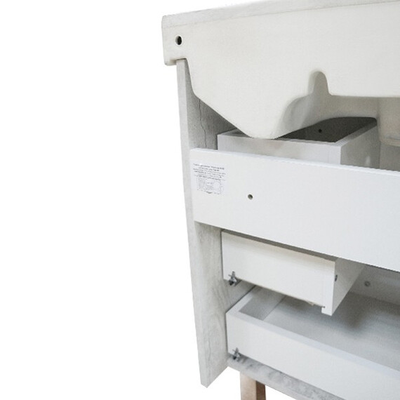 ТУМБА-УМЫВАЛЬНИК COMFORTY НИКОСИЯ-60Н ДУБ БЕЛЫЙ С РАКОВИНОЙ FEST 60 F01