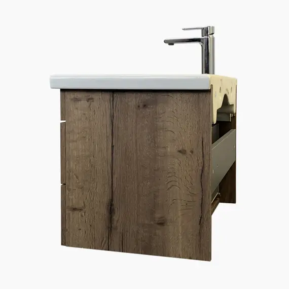 ТУМБА-УМЫВАЛЬНИК COMFORTY НИКОСИЯ 70П ДУБ ТЕМНЫЙ С РАКОВИНОЙ COMO 70