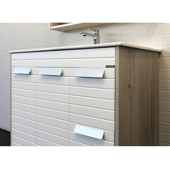 ТУМБА-УМЫВАЛЬНИК COMFORTY КЛЕОН-90Н ДУБ ДЫМЧАТЫЙ С РАКОВИНОЙ COMFORTY 9090M